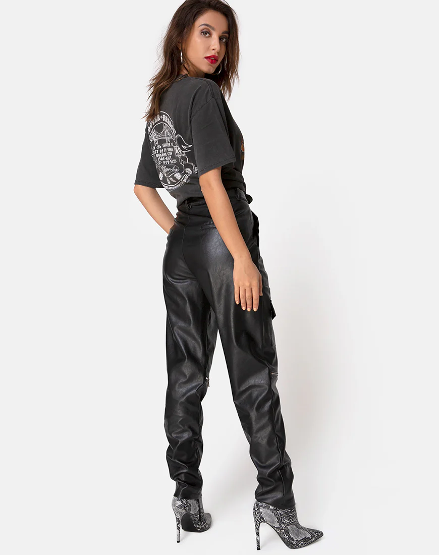 Faroe PU Trouser in Black - Image 5
