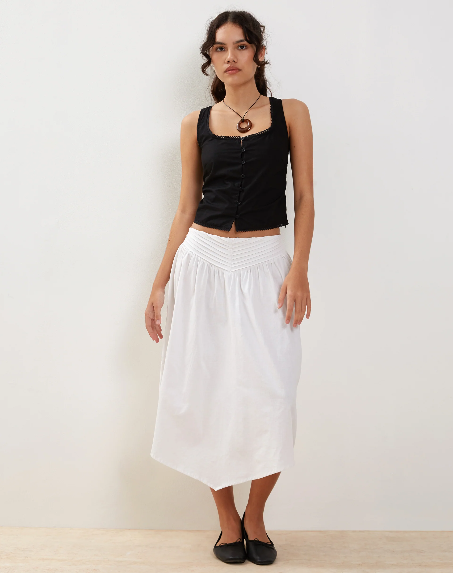 Fawn Top in Poplin Black - Image 4