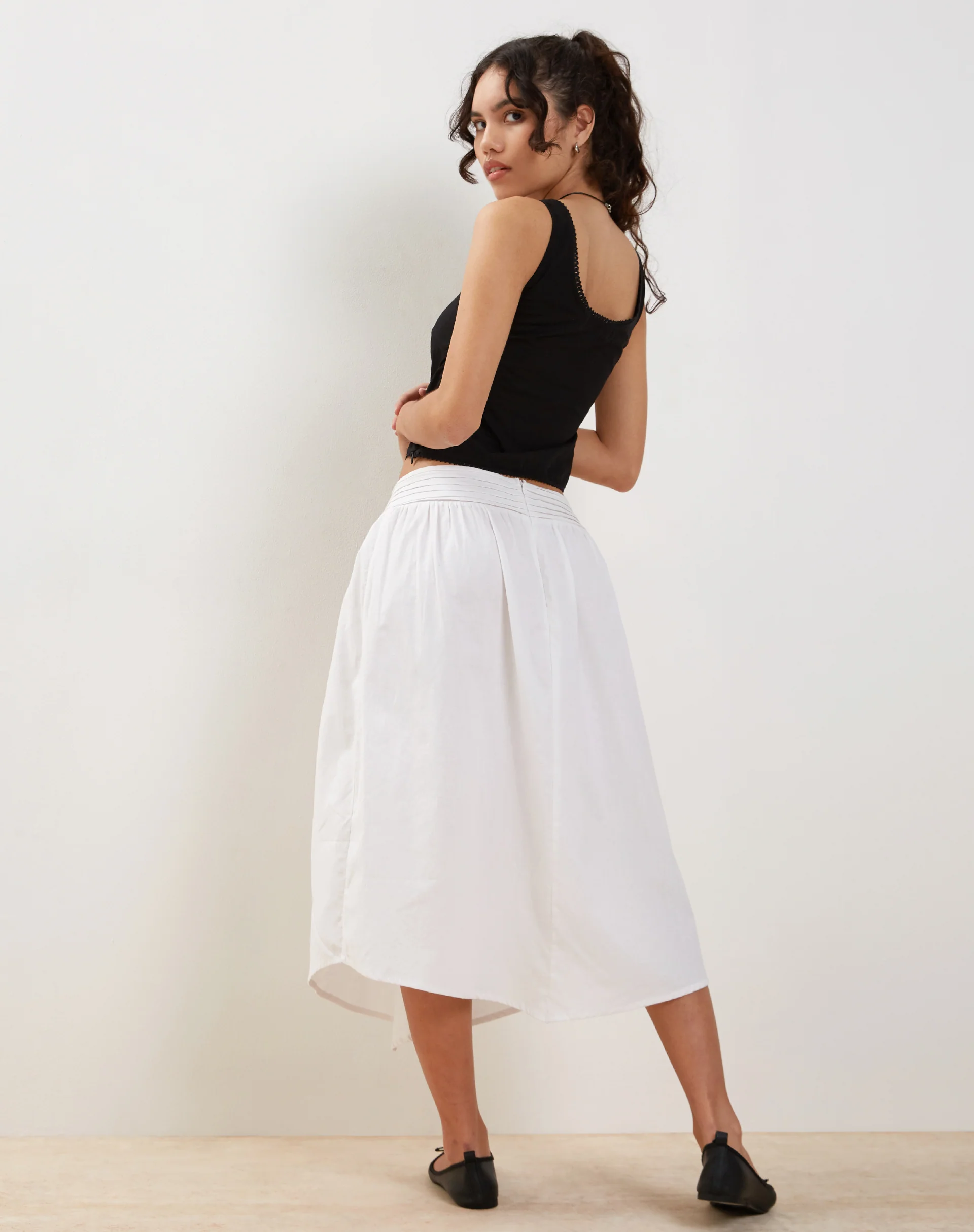 Fawn Top in Poplin Black - Image 5
