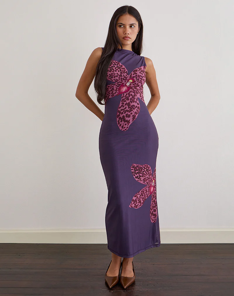 Fayola Maxi Dress in Vibrant Orchid Purple - Image 3