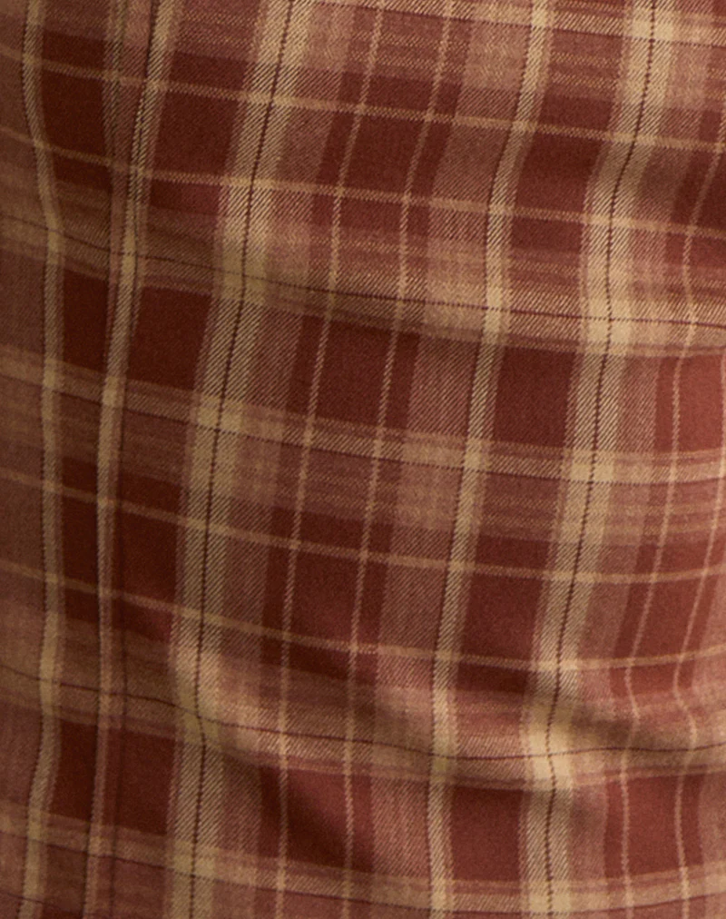 Felia Tie Back Top in Red Check - Image 7