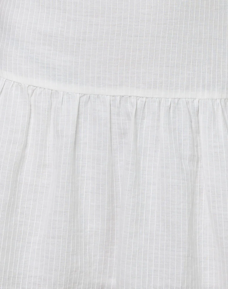 Felicia Halterneck Mini Dress in Crochet White - Image 6