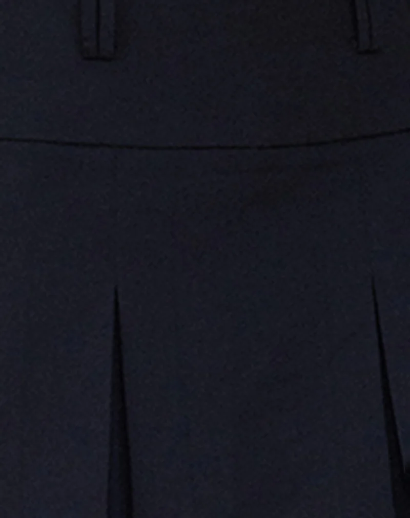 Fermi Pleated Midi Skirt in Tailoring Black - Image 5
