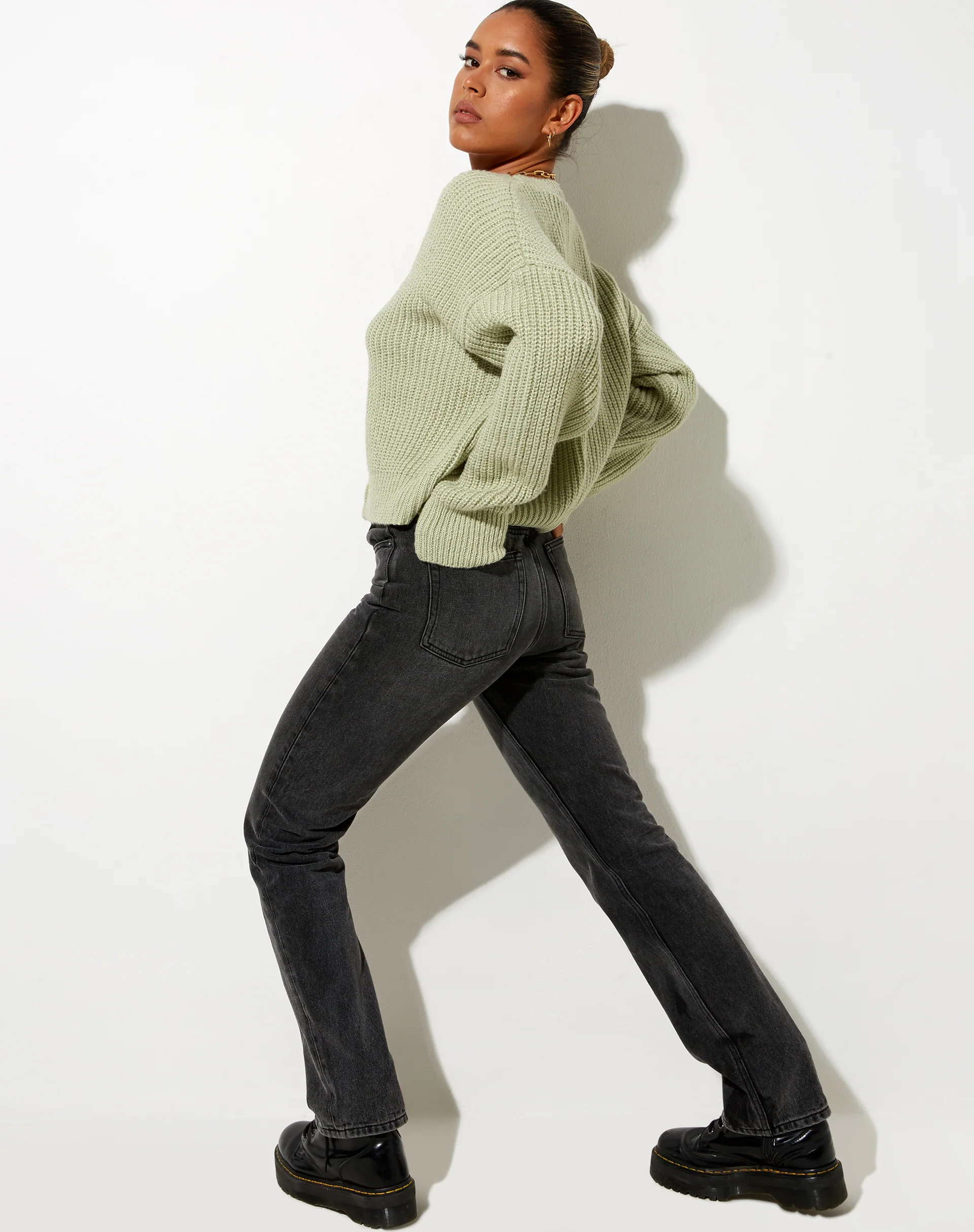 Fia Cardigan in Sage - Image 3
