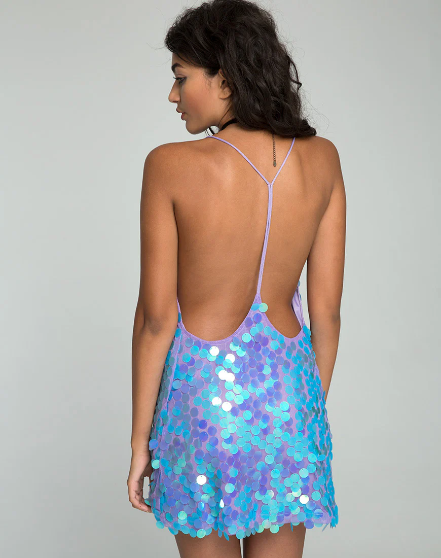 Finn Dress in Mermaid Disc Sequin - Image 2