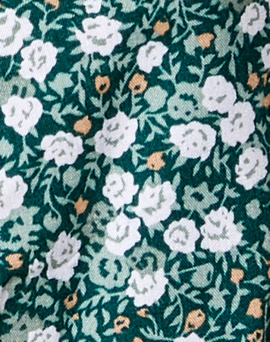 Flaba Top in Floral Field Green - Image 5