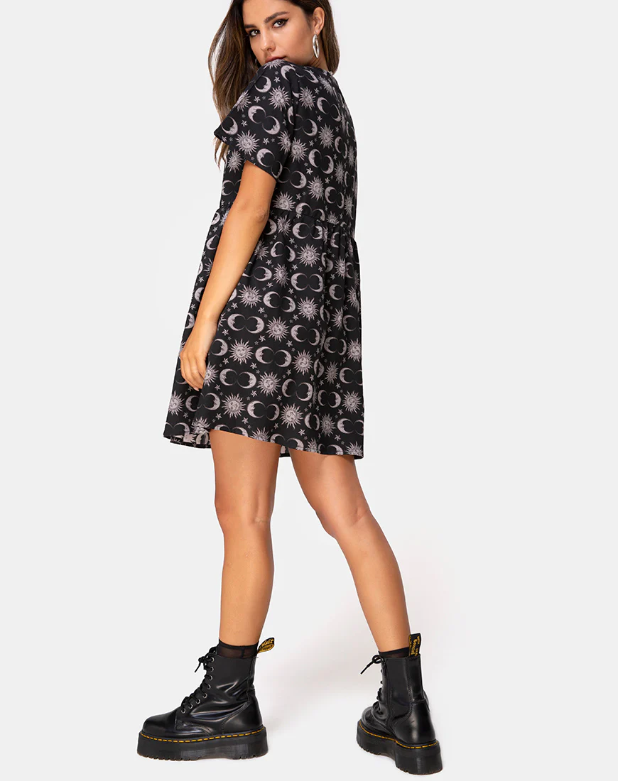 Flarita Dress in Moonlight Black - Image 4