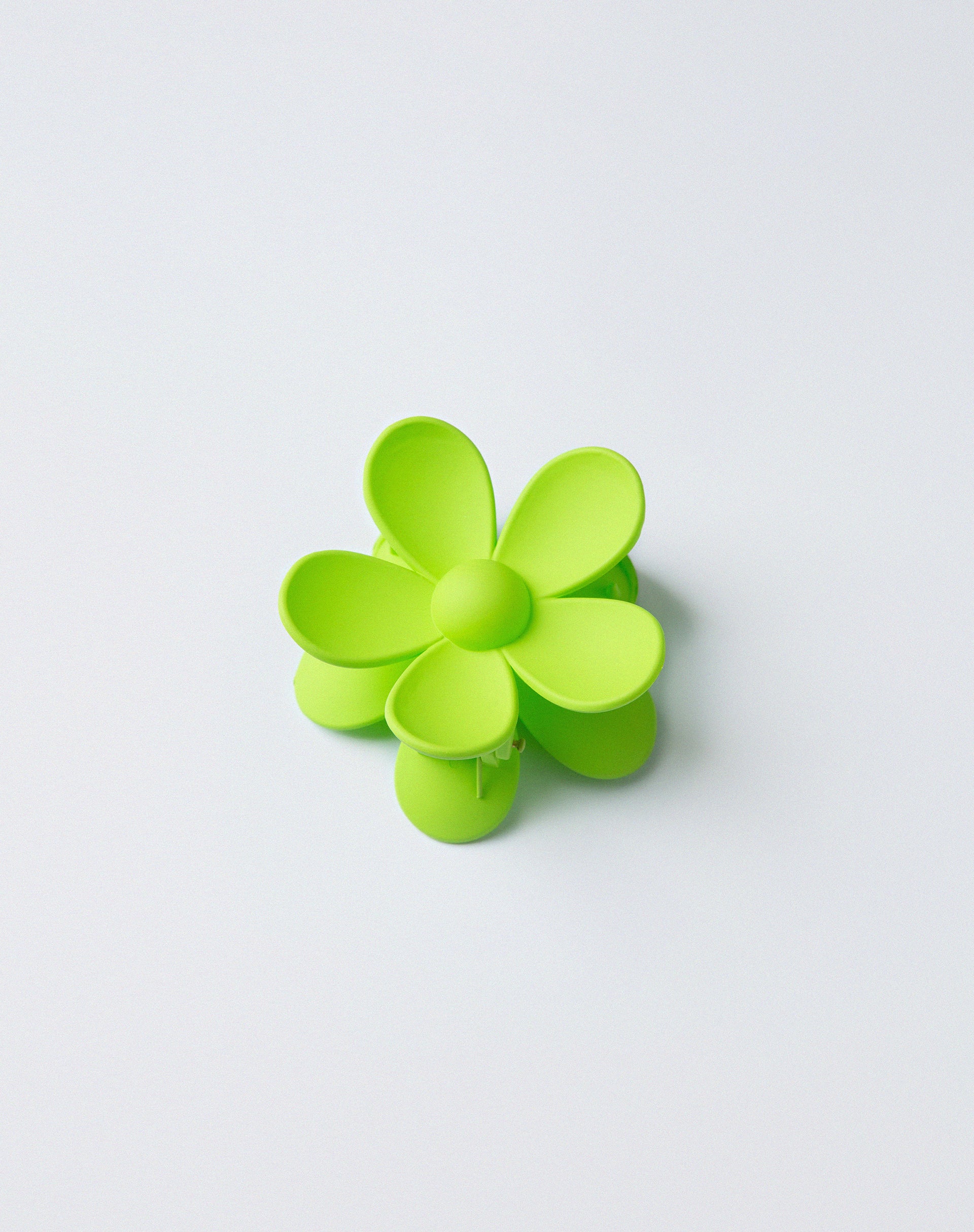 Flower Hair Claw in Green