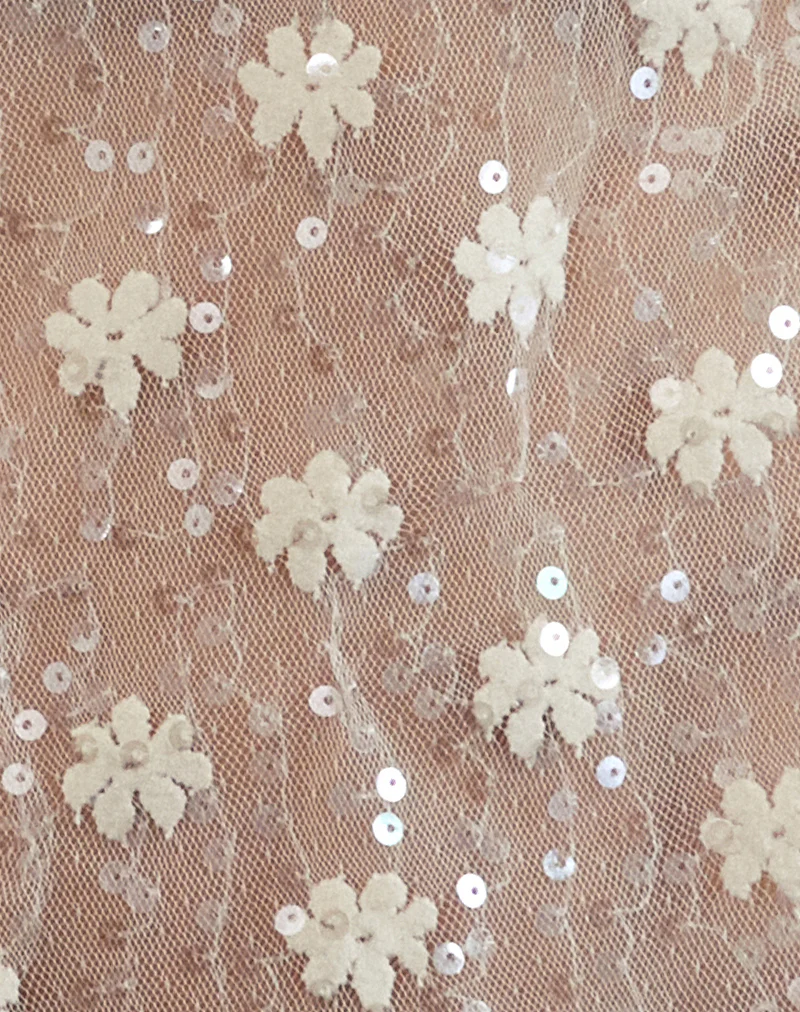 Franka Tank Top in Sequin Lace Ivory - Image 6