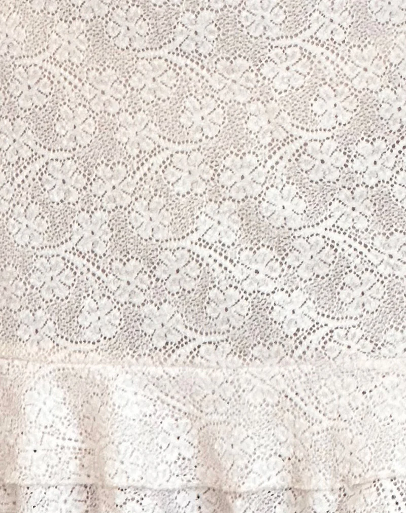 Fredrika Mini Dress in Lace Ivory - Image 5
