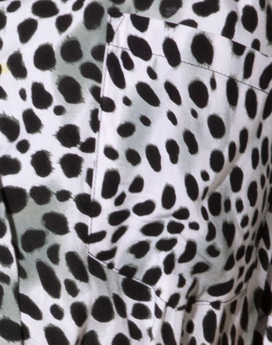 Fresia Dress in Dalmatian Black and White - Image 5