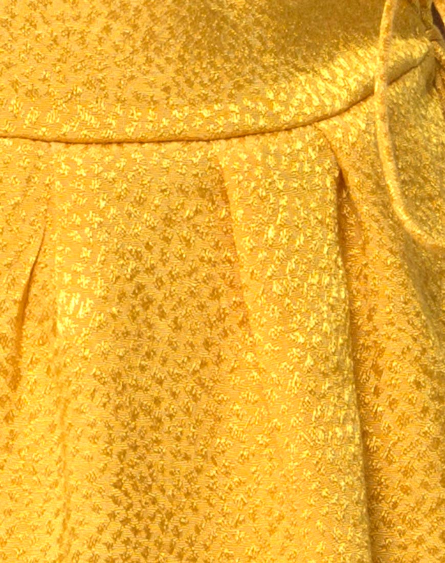 Furia Slip Dress in Satin Mustard - Image 6