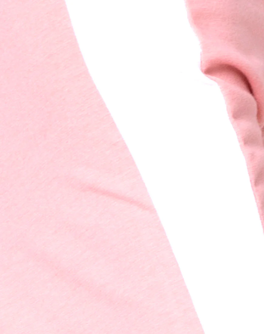 Gadice Off The Shoulder Bodice in Pale Pink with White Stripe - Image 5