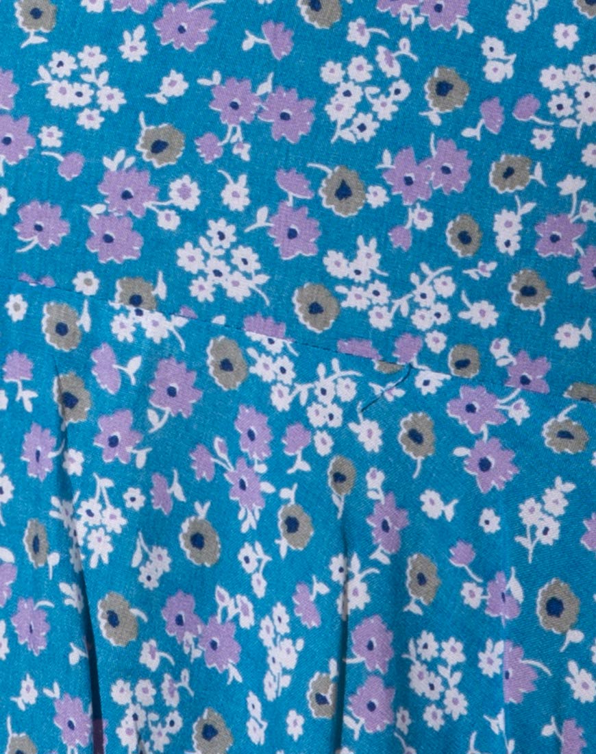 Gaelle Mini Skirt in Bloom Baby Blue - Image 5