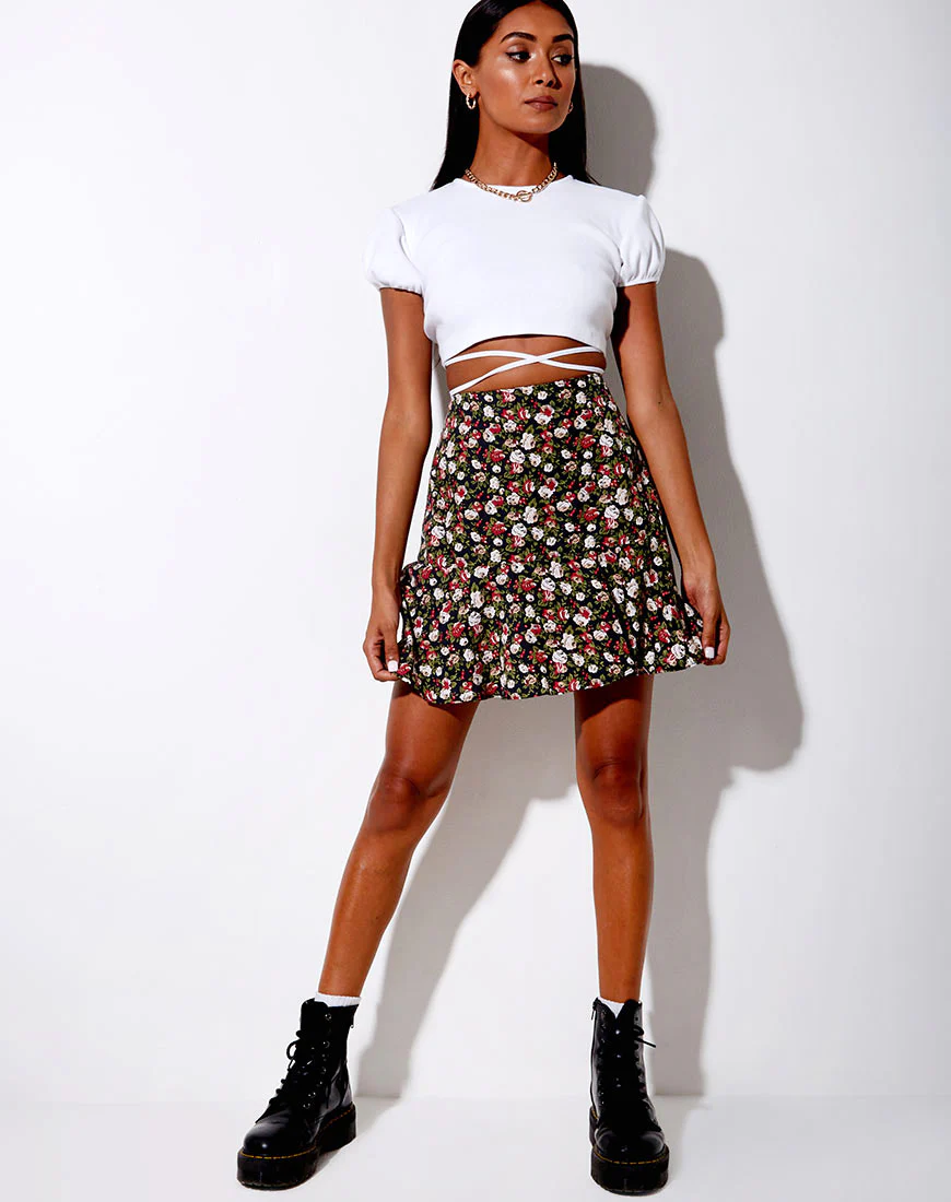 Gaelle Mini Skirt in Courtney Floral - Image 4