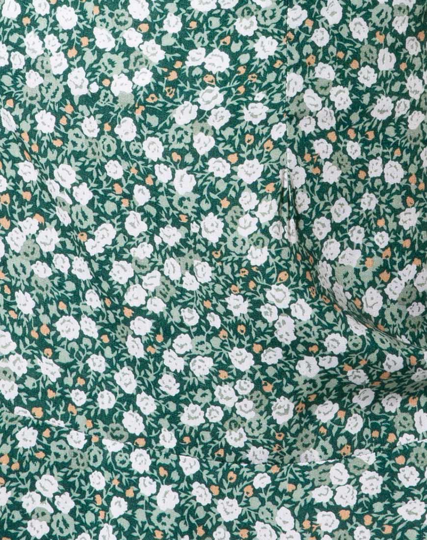 Gaelle Skirt in Floral Field Green - Image 5