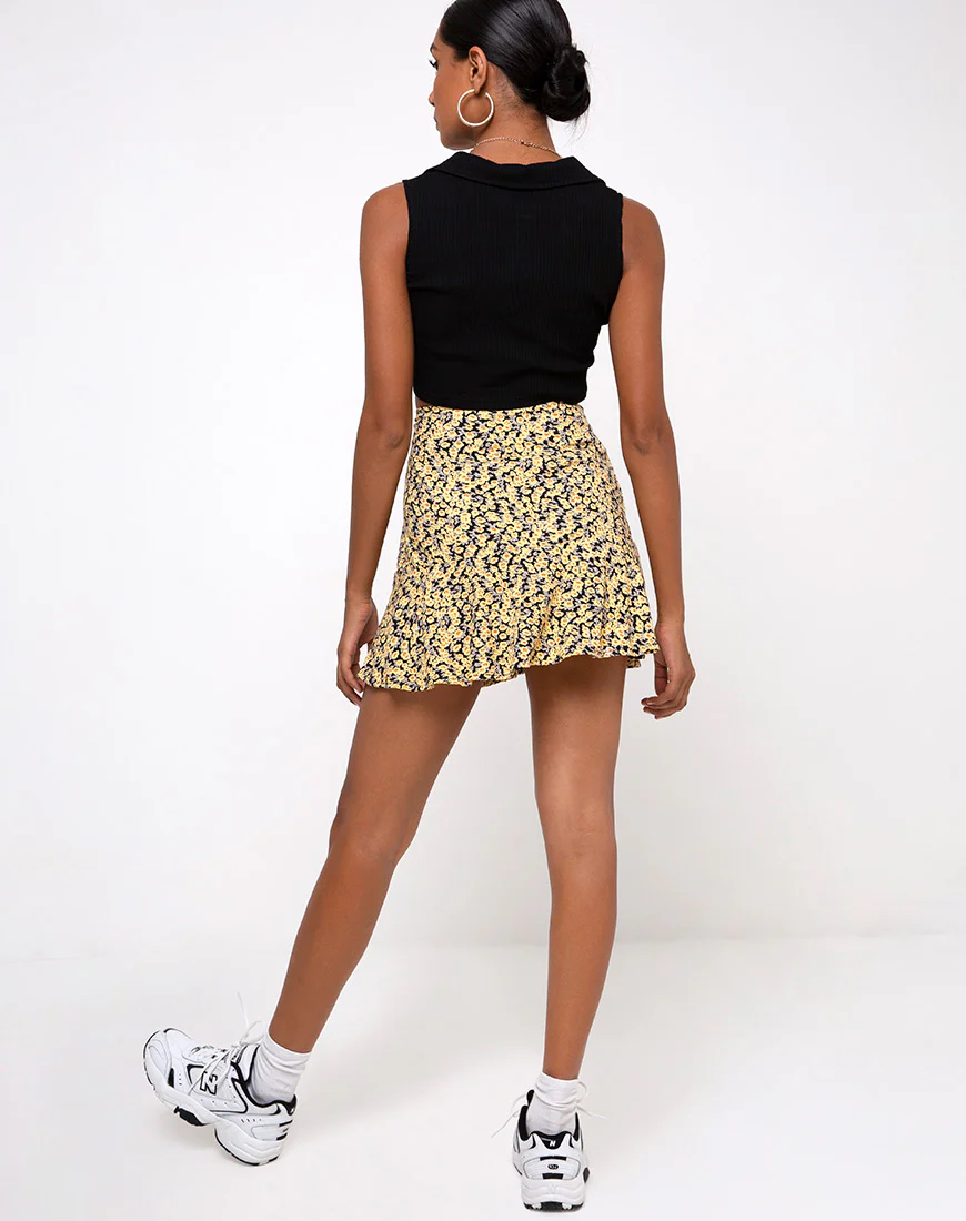 Gaelle Skirt in Mini Bloom Yellow - Image 4