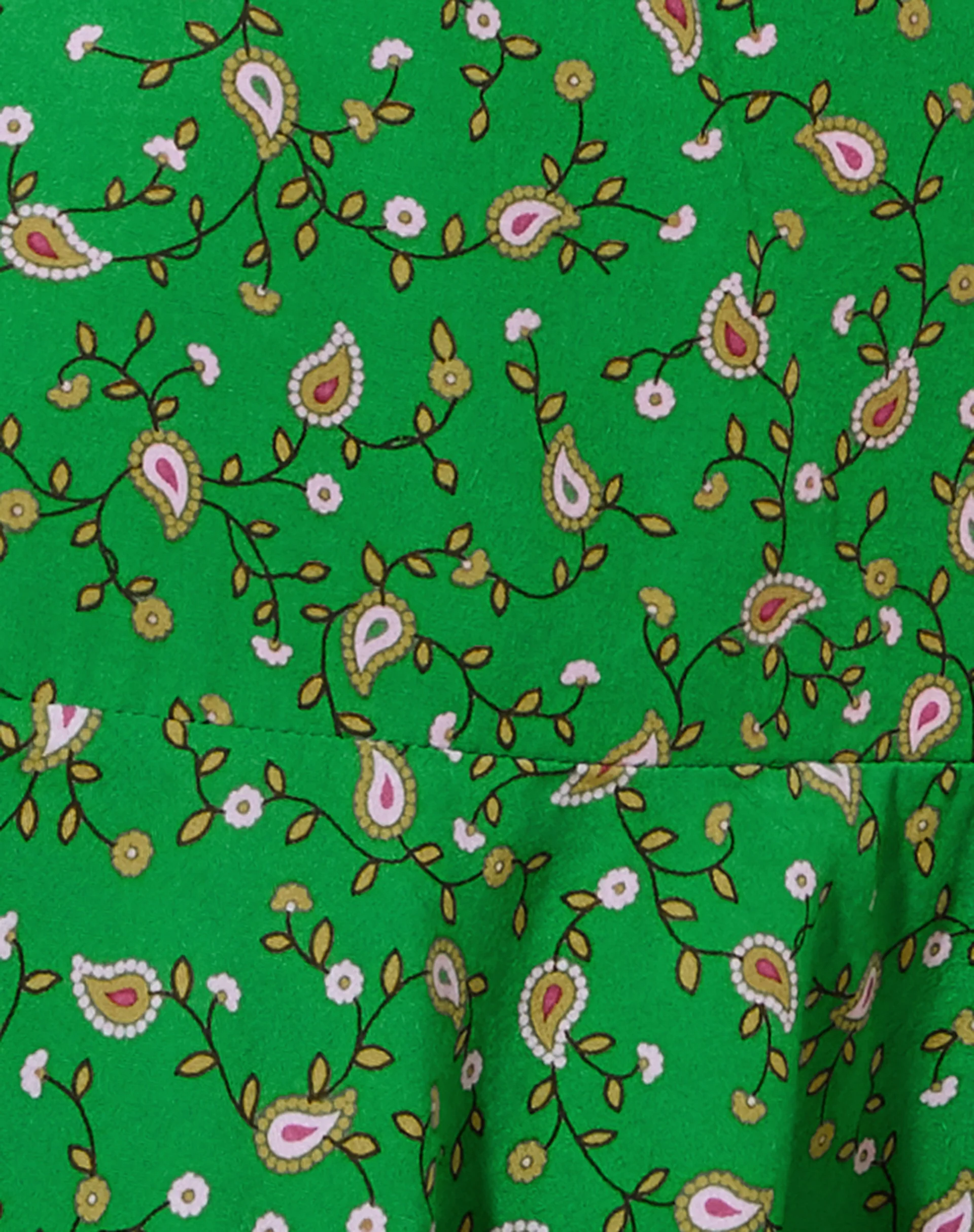 Gaelle Mini Skirt in Paisley Fun Green - Image 5