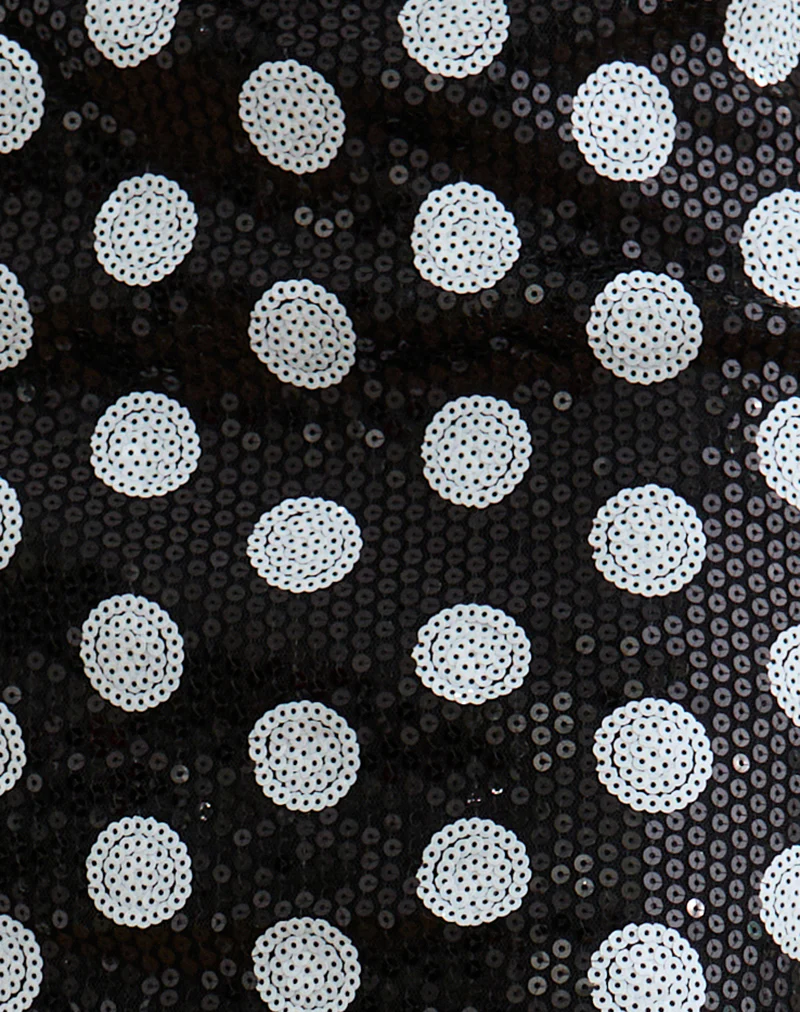 Gaera Skirt in Polka Sequin Monochrome - Image 6