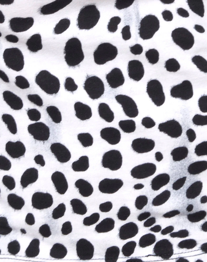 Gaga Off The Shoulder Crop in Dalmatian - Image 5