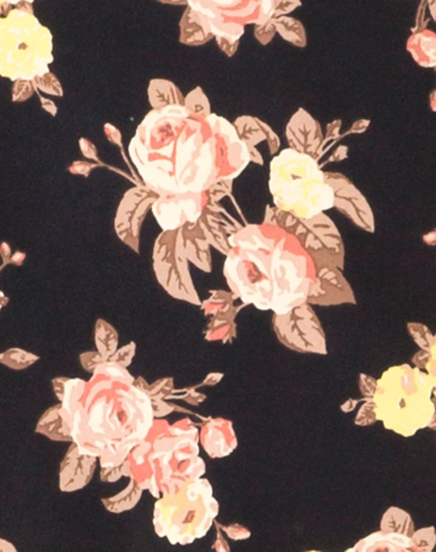 Gamaris Midi Skirt in Antique Rose Black - Image 6