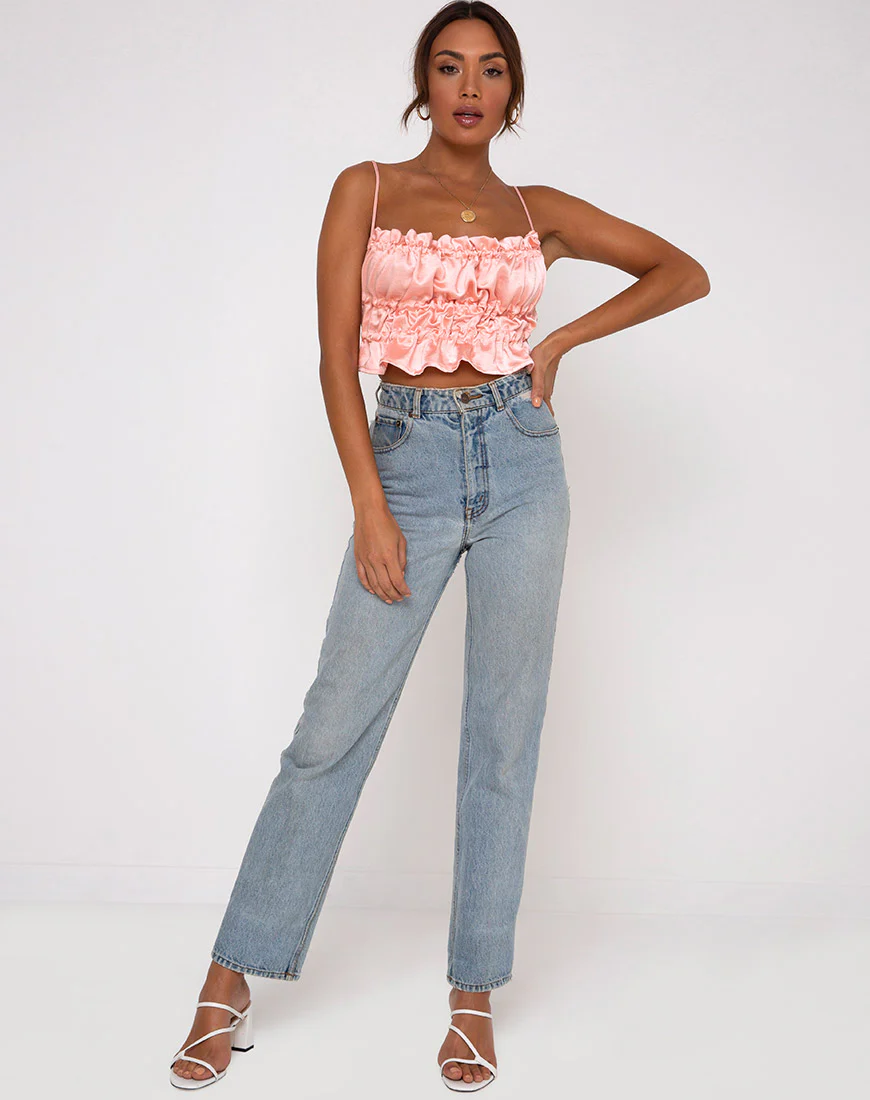 Gamera Top in Satin Peach - Image 3