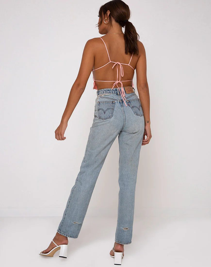 Gamera Top in Satin Peach - Image 4