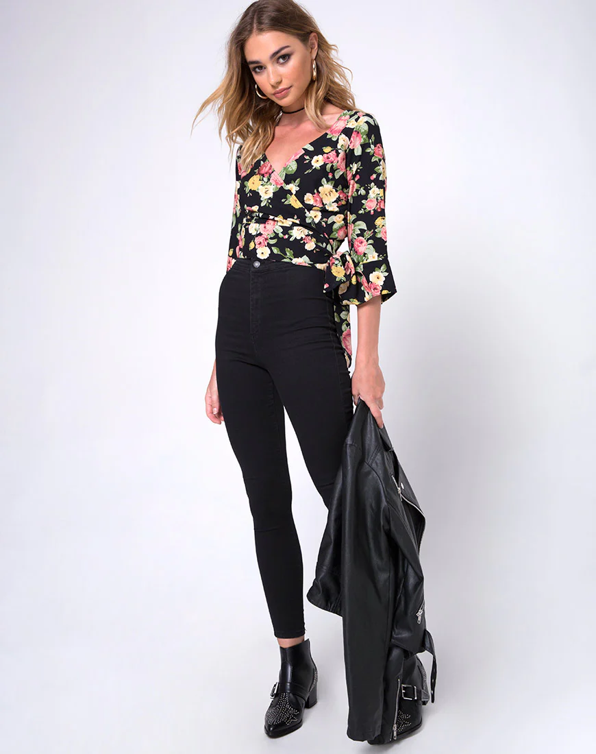 Gamthi Wrap Top in Vintage bloom - Image 3