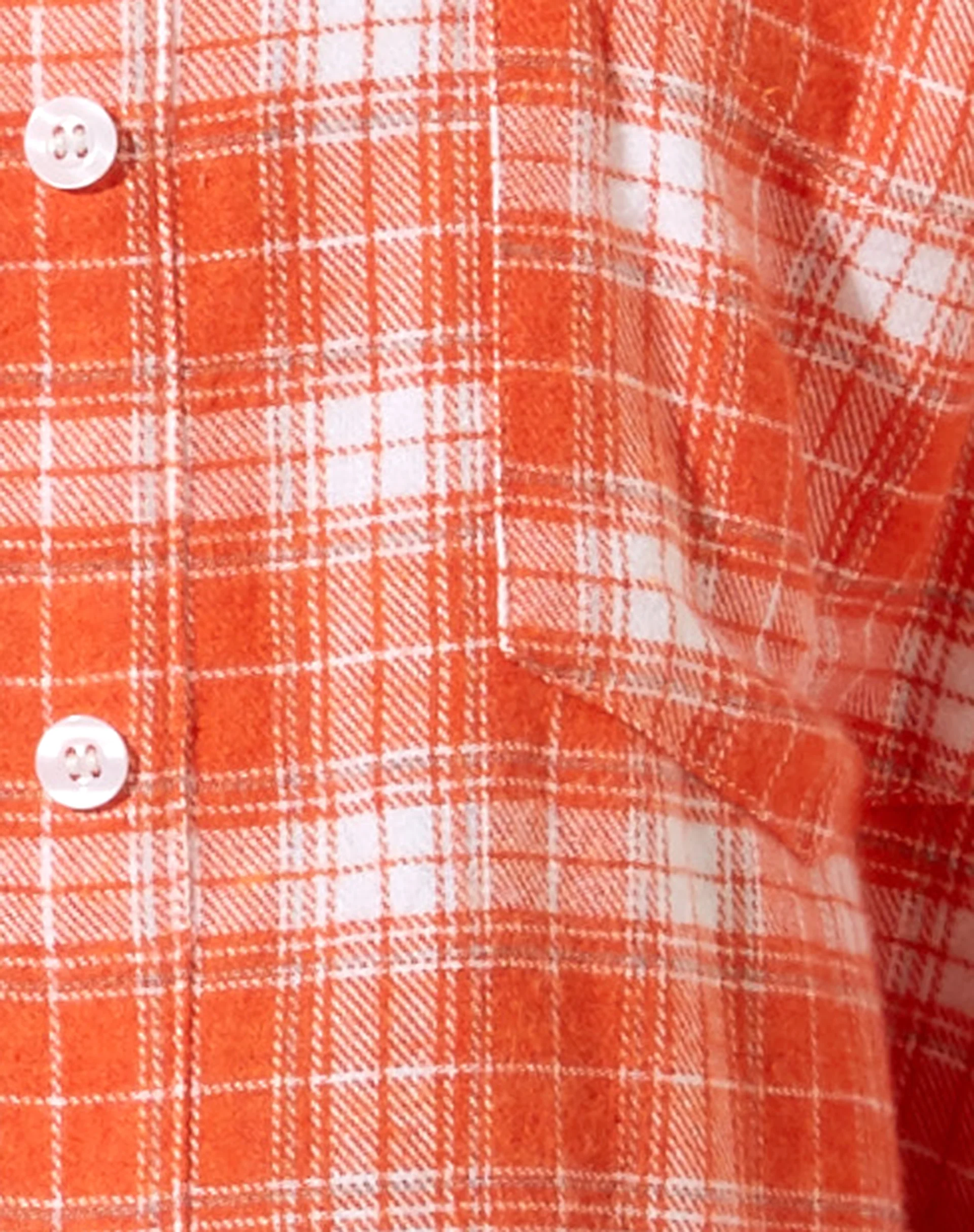 Gane Shirt in Check Orange White - Image 6
