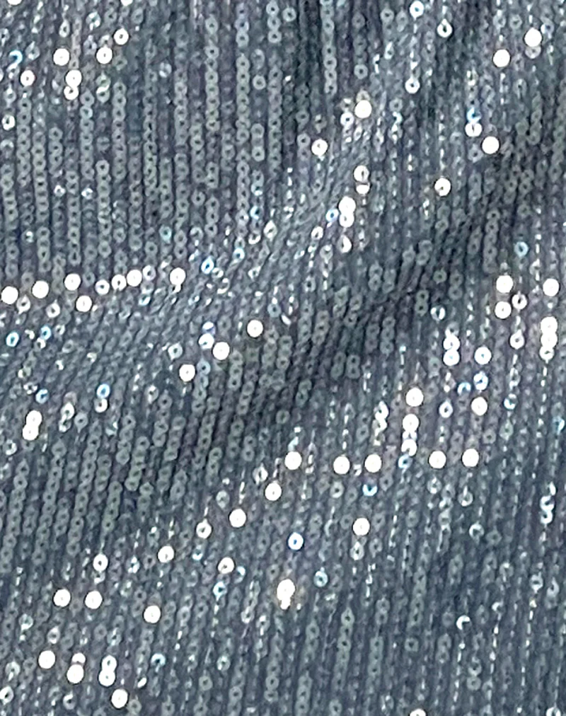 Garida Mini Skirt in Silver Sequin - Image 7