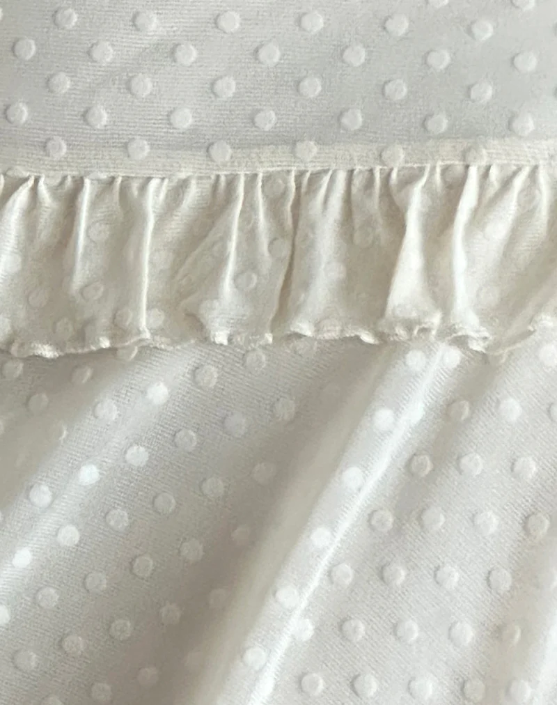 Gastri Mini Skirt in Ivory Polka Flock - Image 6