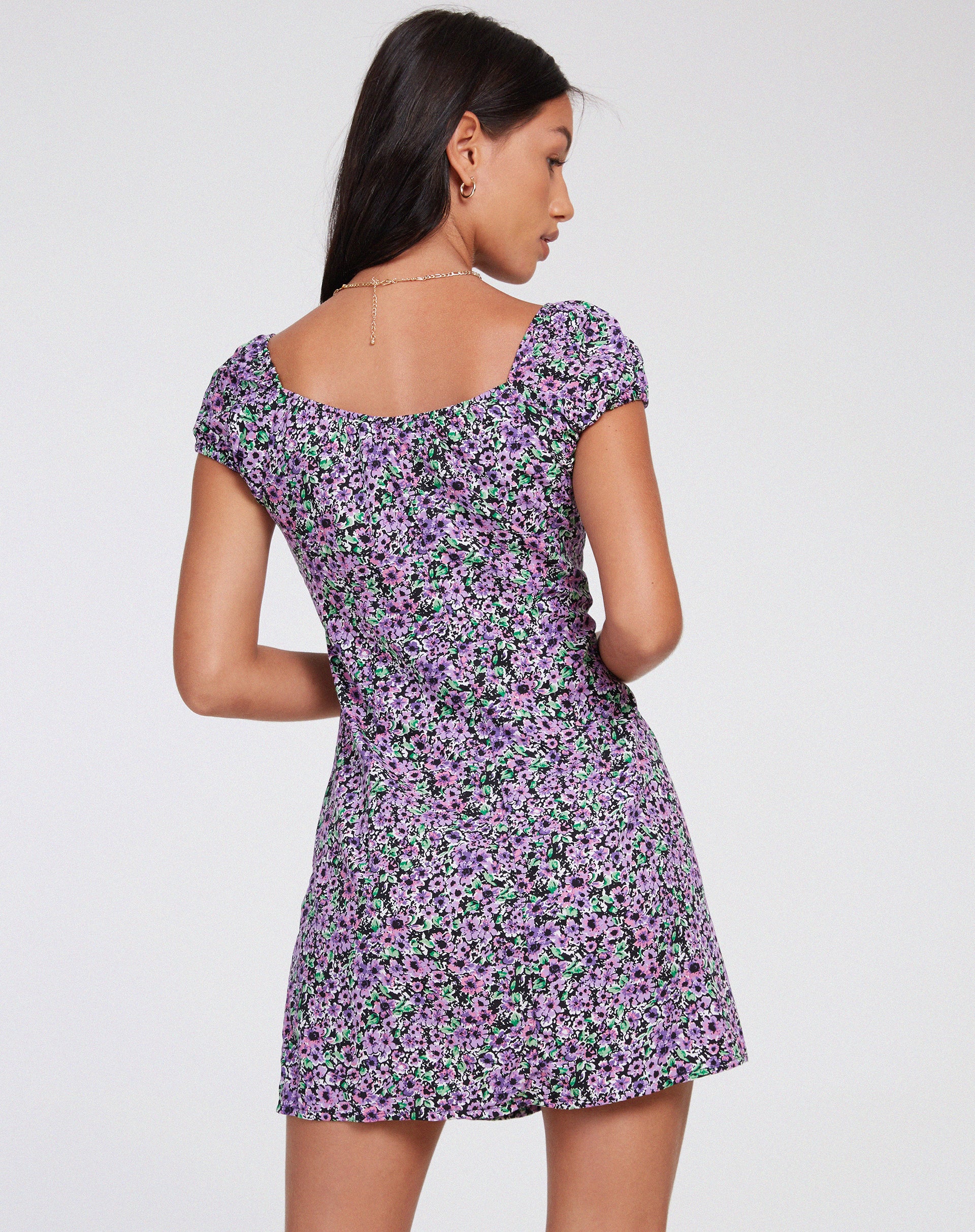 Gaval Mini Dress in Lilac Blossom - Image 4