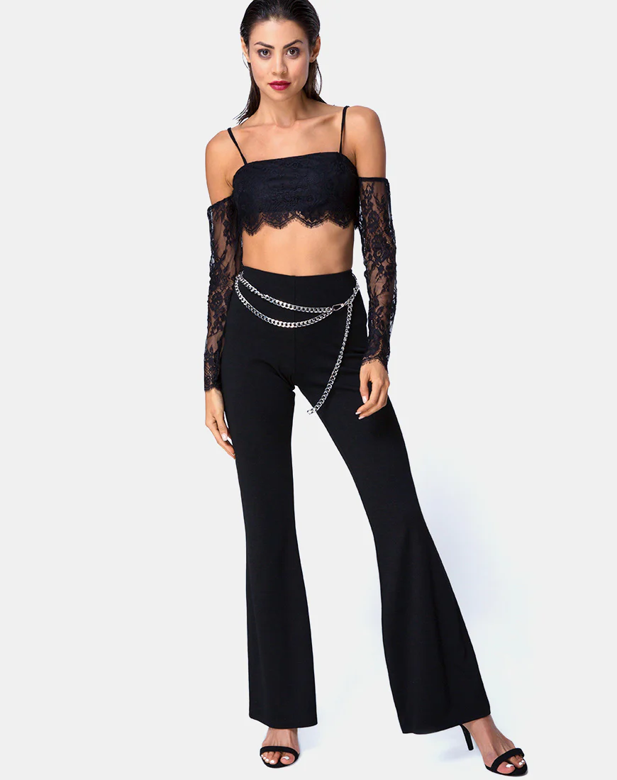 Geazy Bralette Top in Lace Black - Image 3