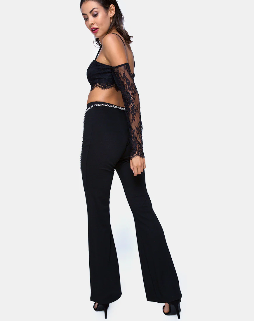 Geazy Bralette Top in Lace Black - Image 4