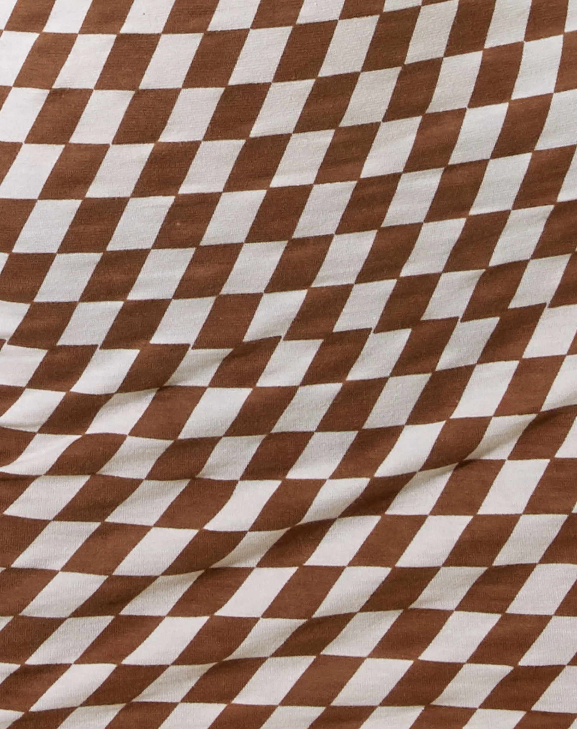 Gele Mini Dress in Diagonal Checker Tan and Ivory - Image 6