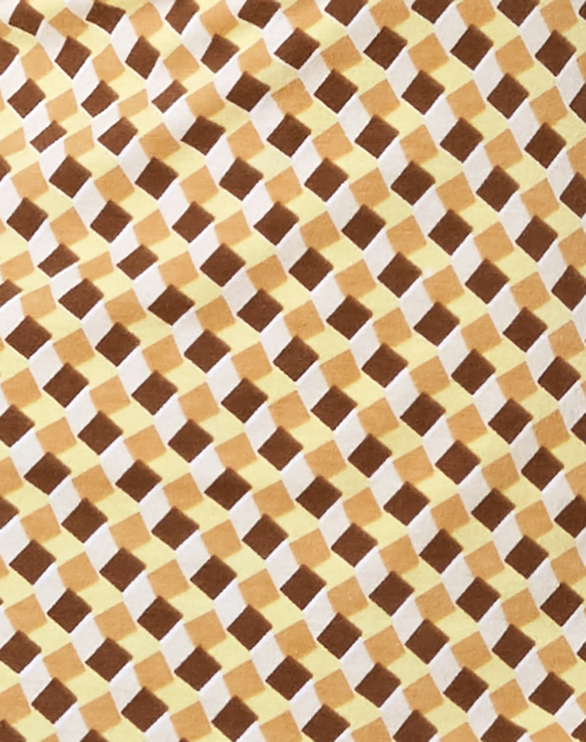 Gele Mini Dress in Wavy Checker Yellow - Image 7