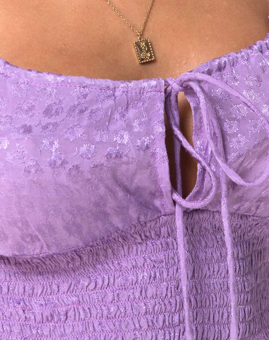 Gemala Cami Top in Satin Ditsy Rose Lavender - Image 5