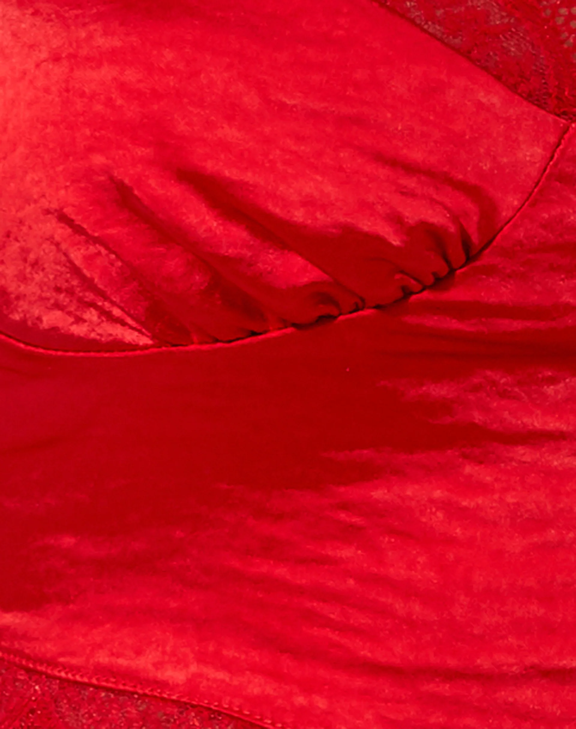 Gemlou Cami Top in Satin Red - Image 6