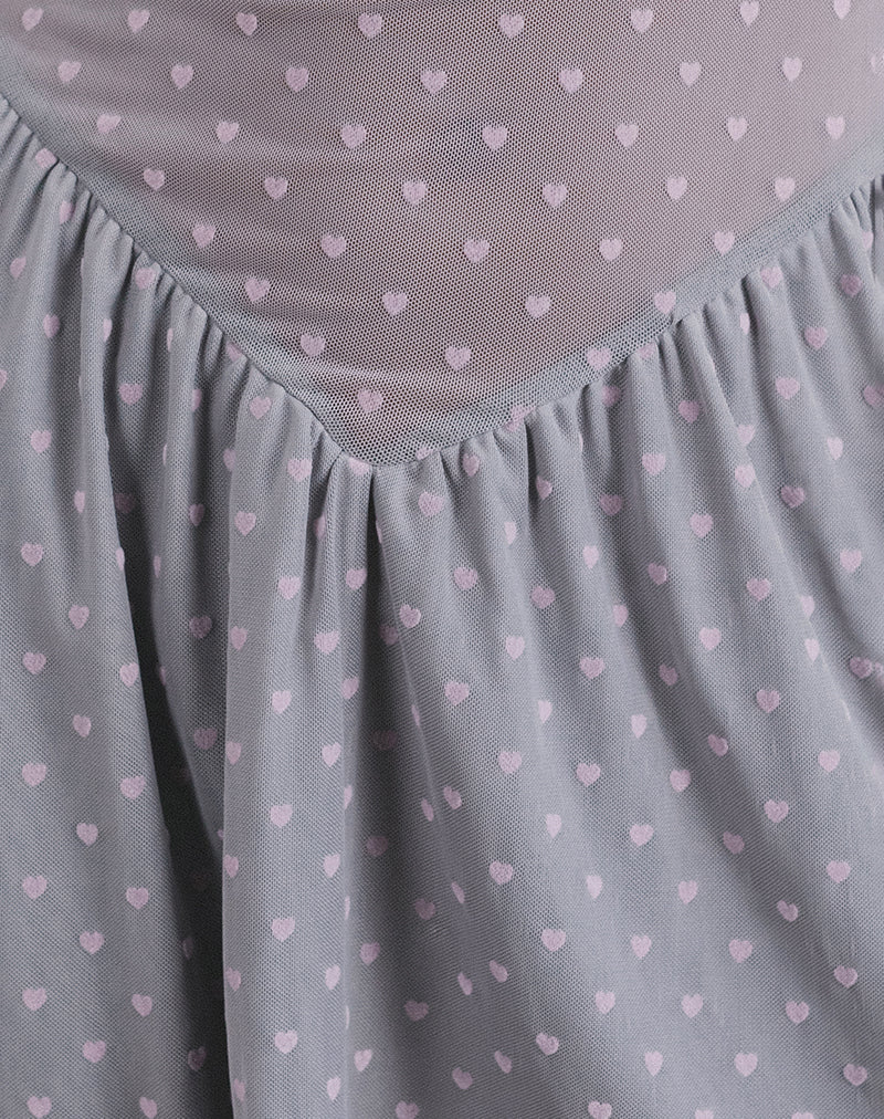Geni Mini Dress in Heart Flock Grey - Image 6