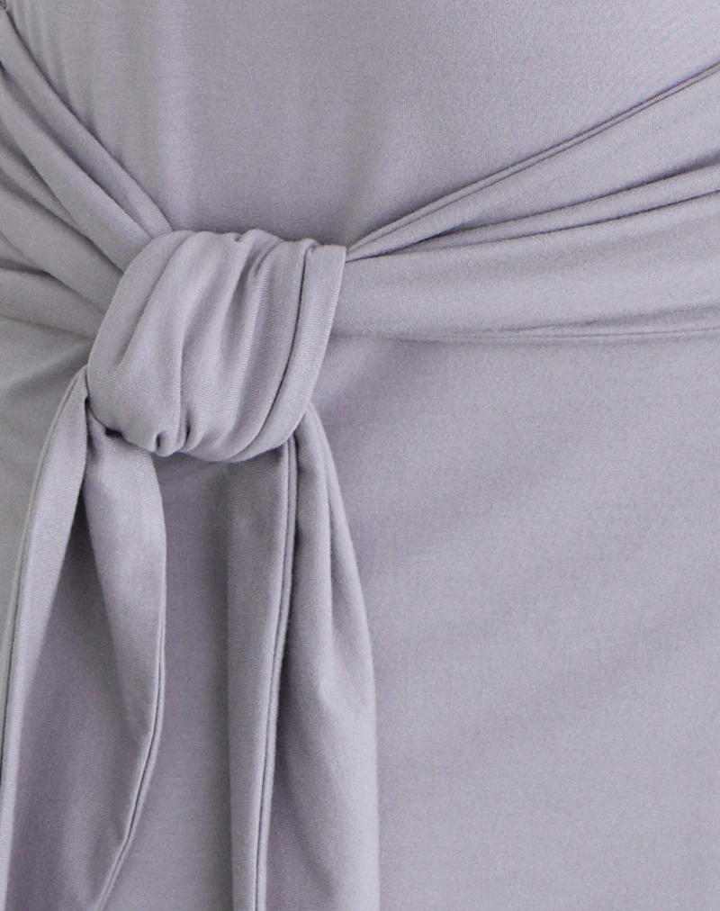 Genya Mini Dress in Lilac Grey - Image 6