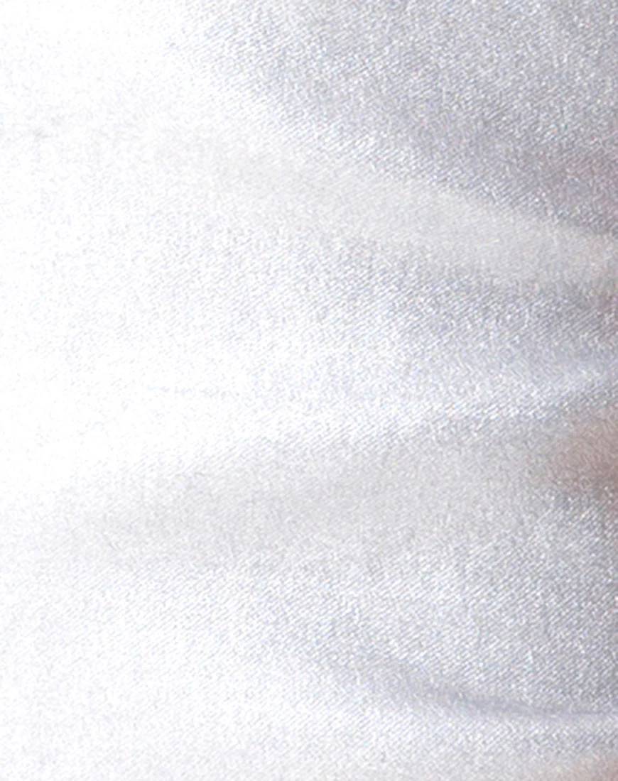 Gilea Bodycon Dress in Silver Metallic - Image 5