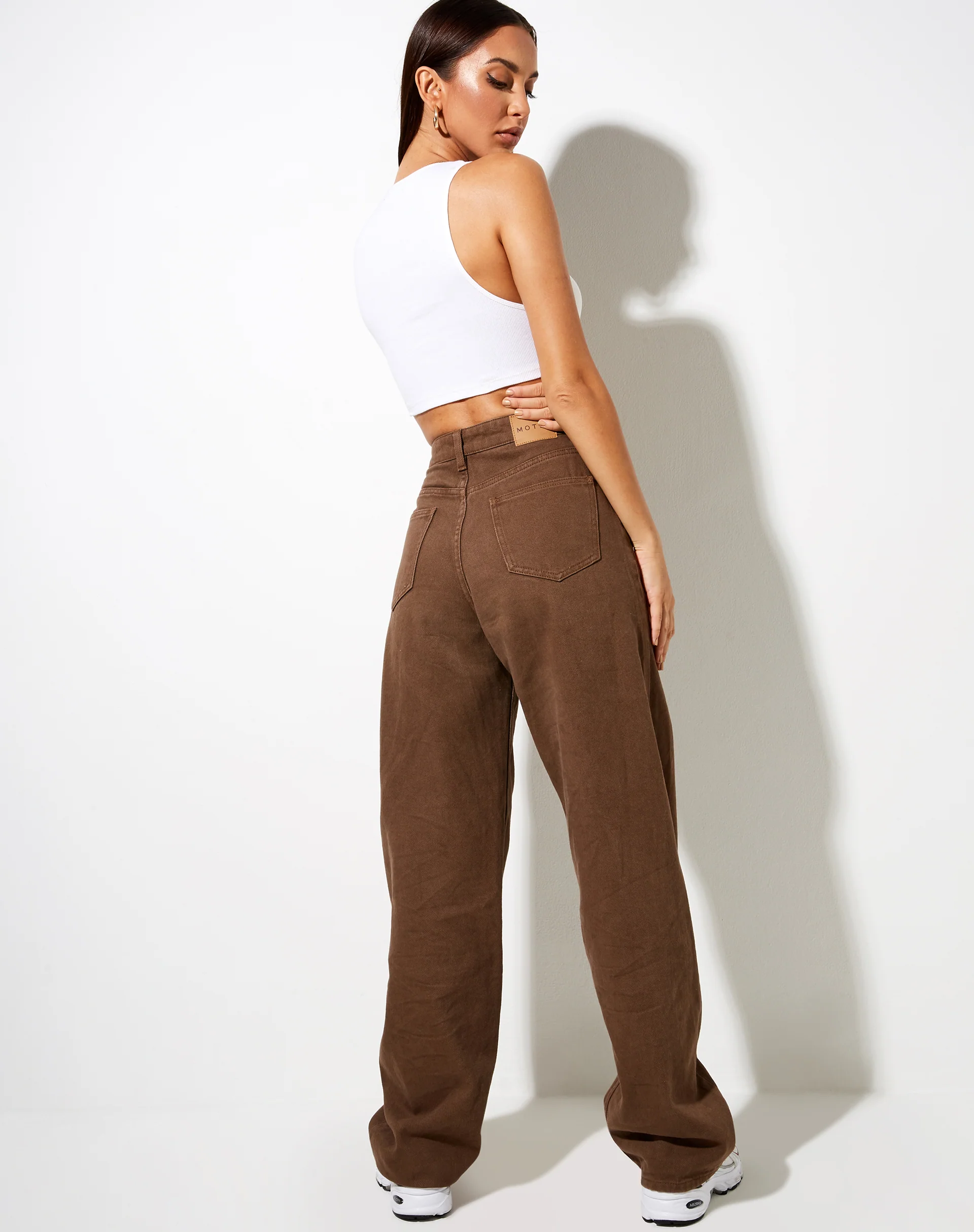 Gilly Crop Top in Rib Ivory - Image 4