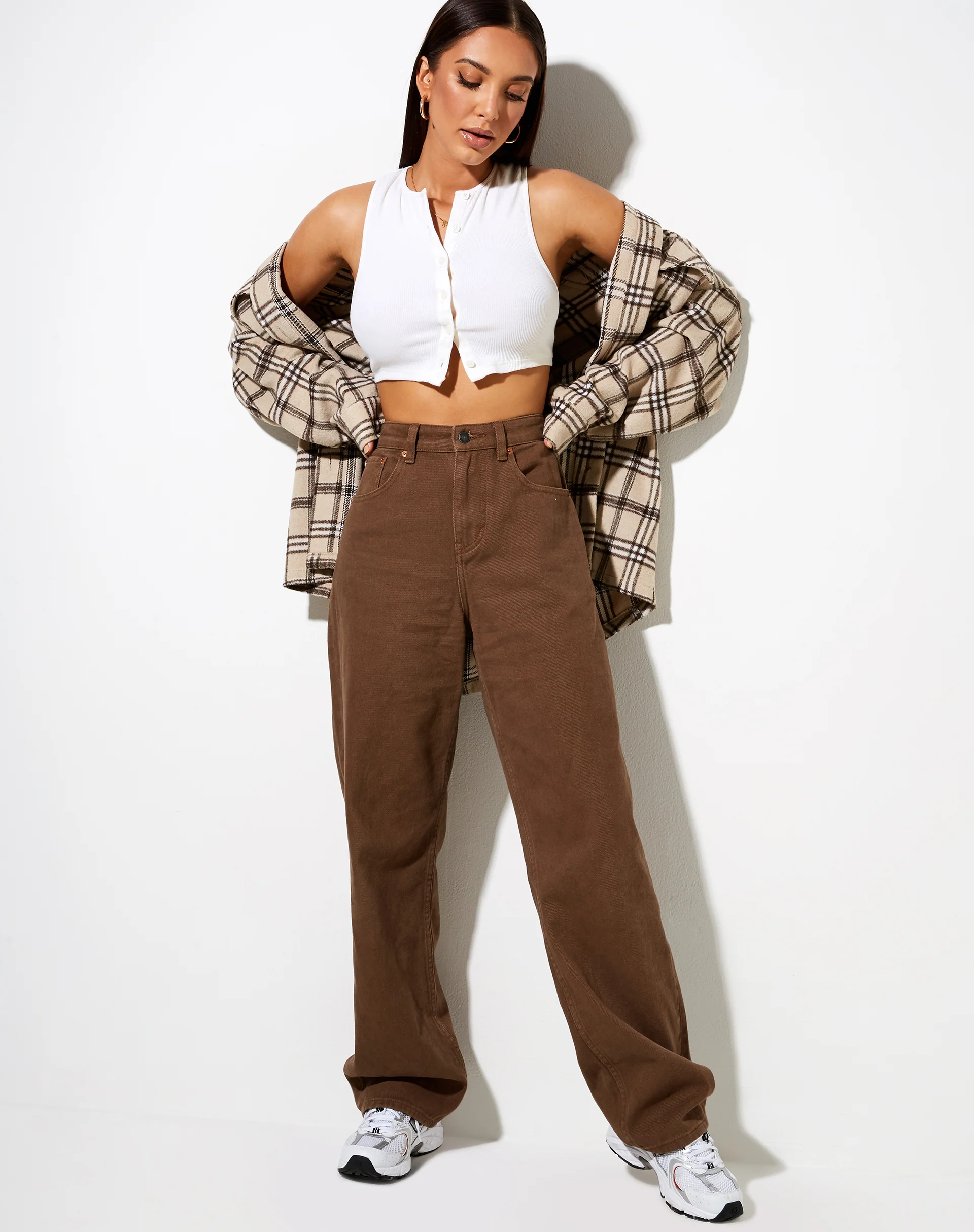 Gilly Crop Top in Rib Ivory - Image 5
