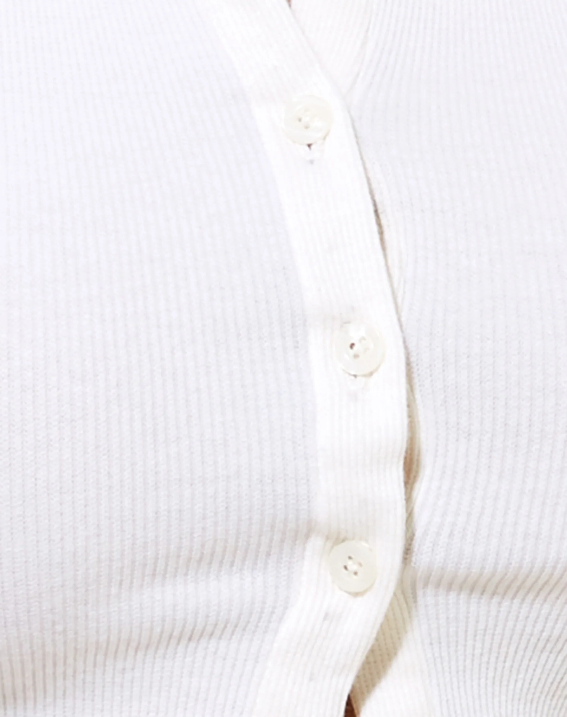 Gilly Crop Top in Rib Ivory - Image 6