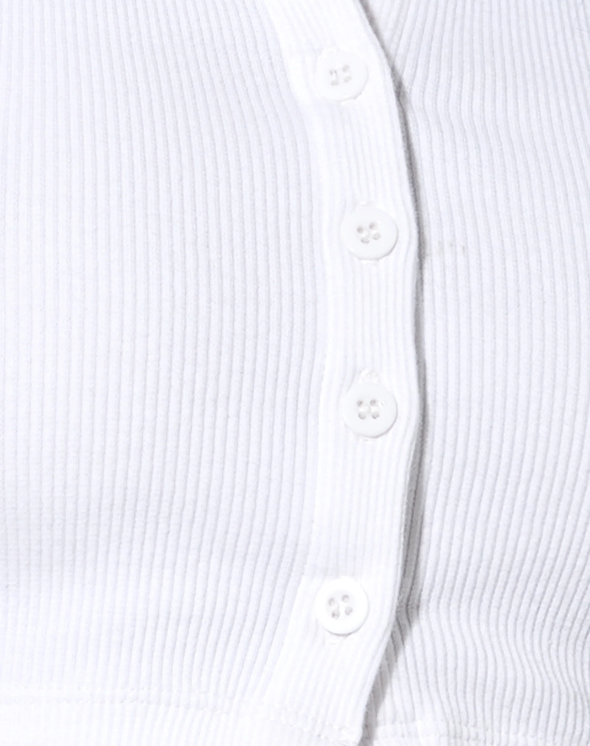 Gilly Crop Top in Rib White - Image 6
