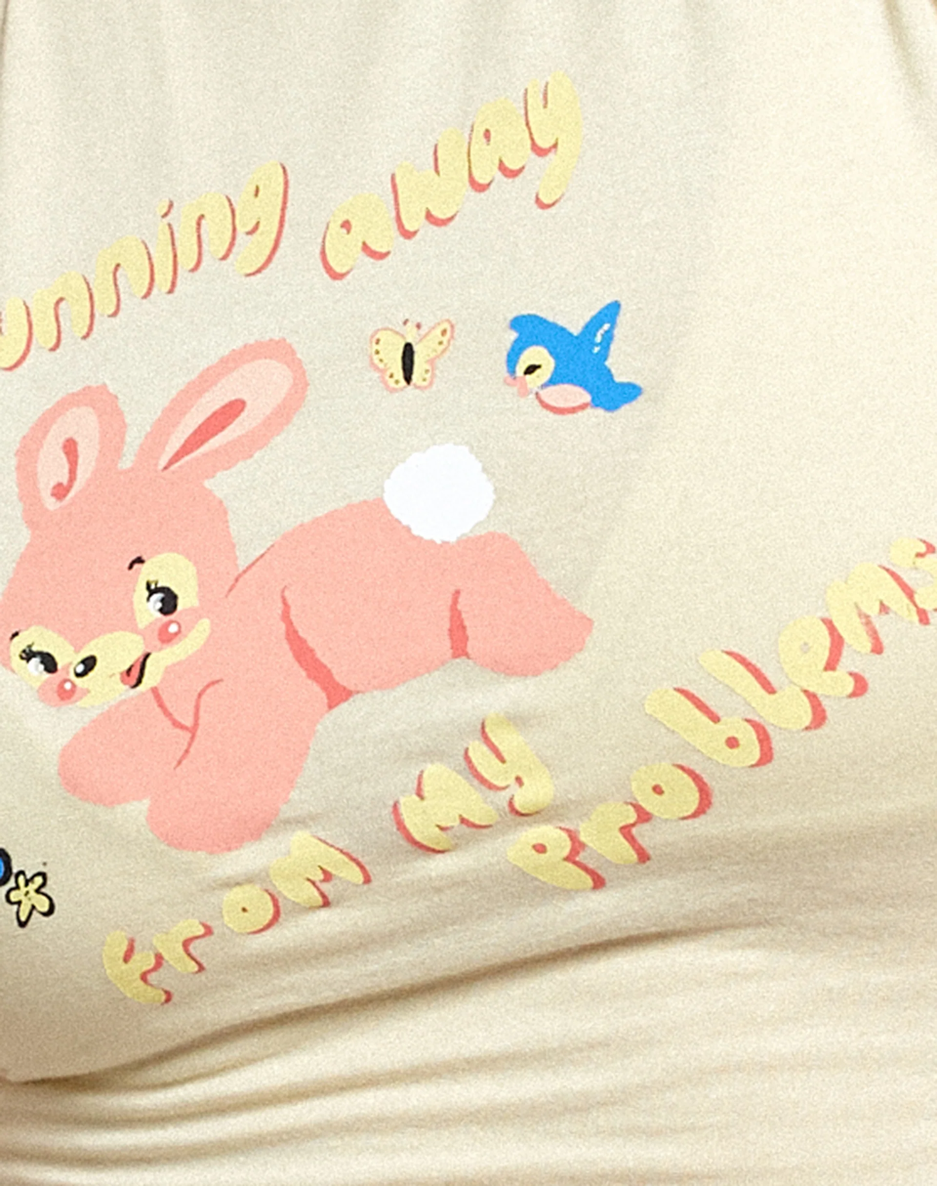 Gimon Crop Top in Buttercream Running Away - Image 11
