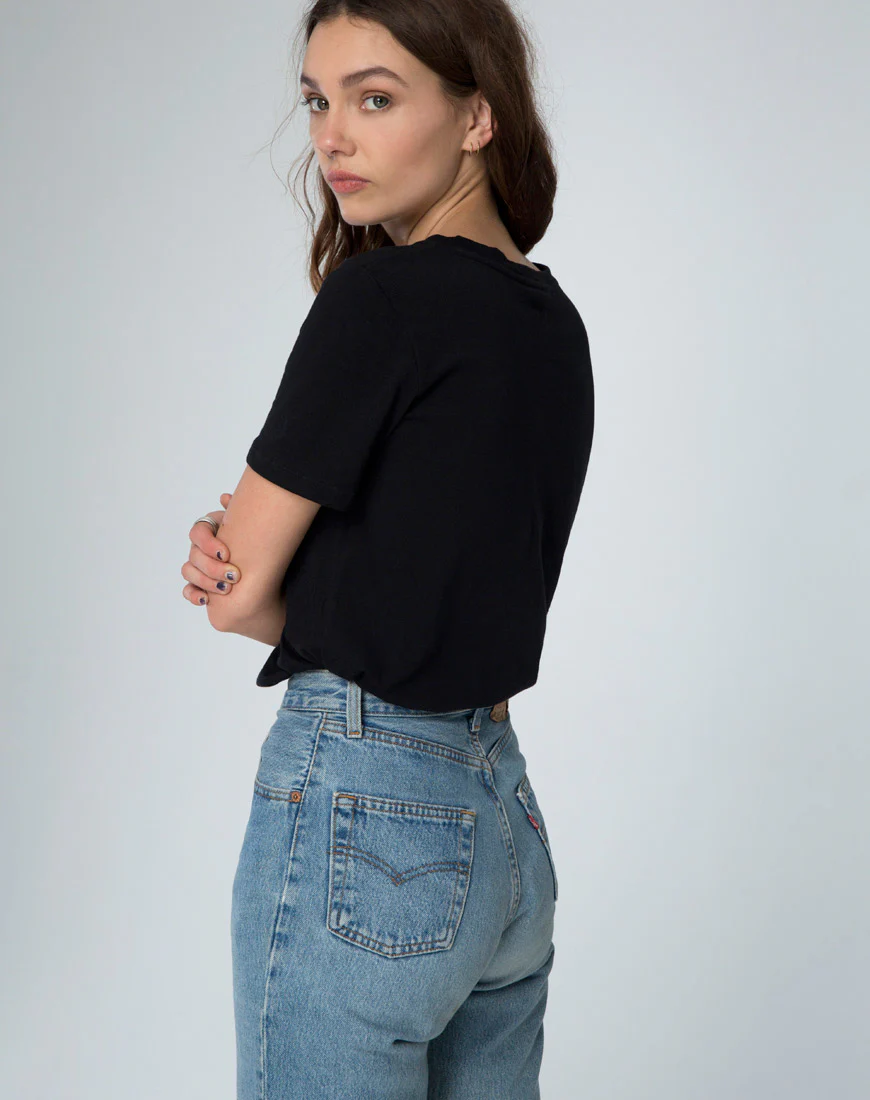 Girl Fit Tee in Not Enough Black - Image 2