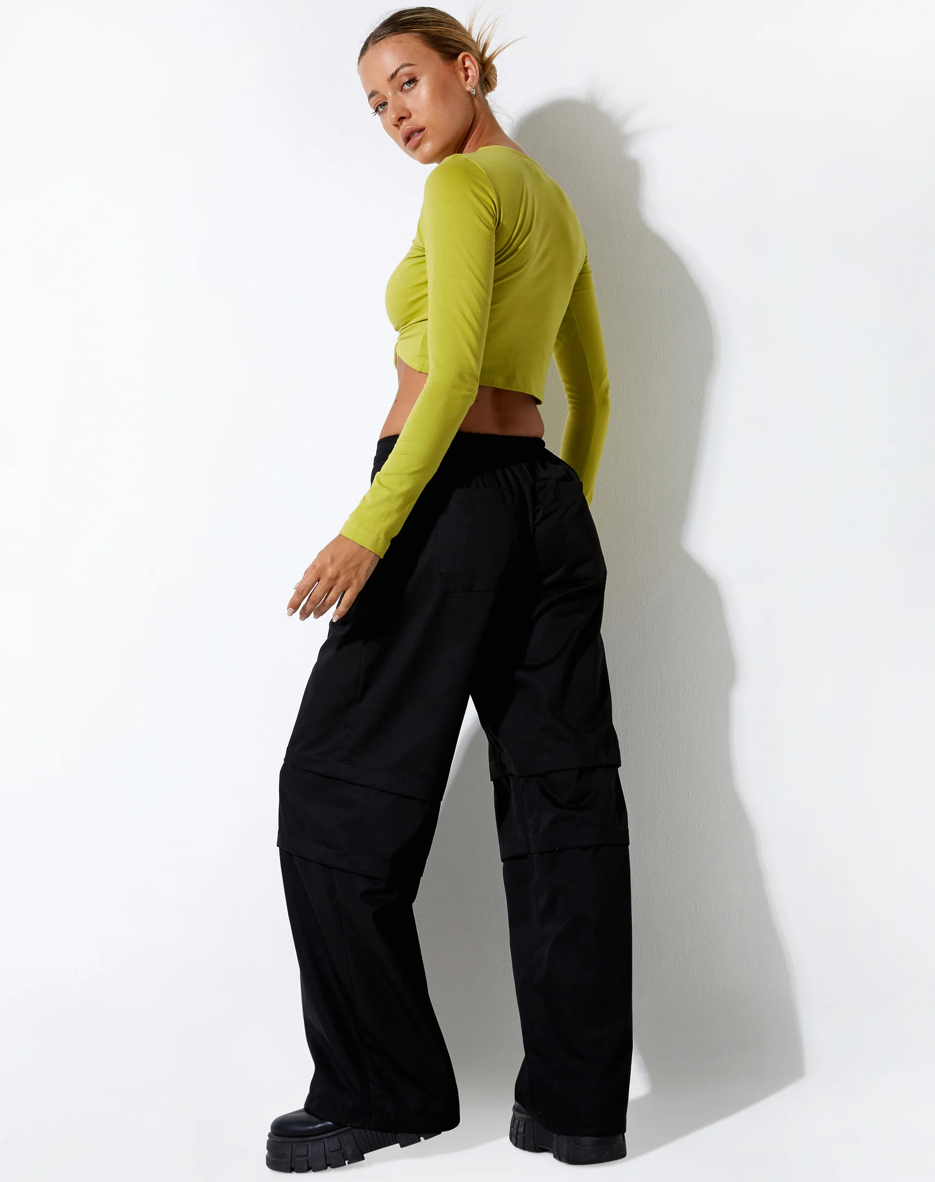 Gisy Crop Top in Lycra Lime - Image 6