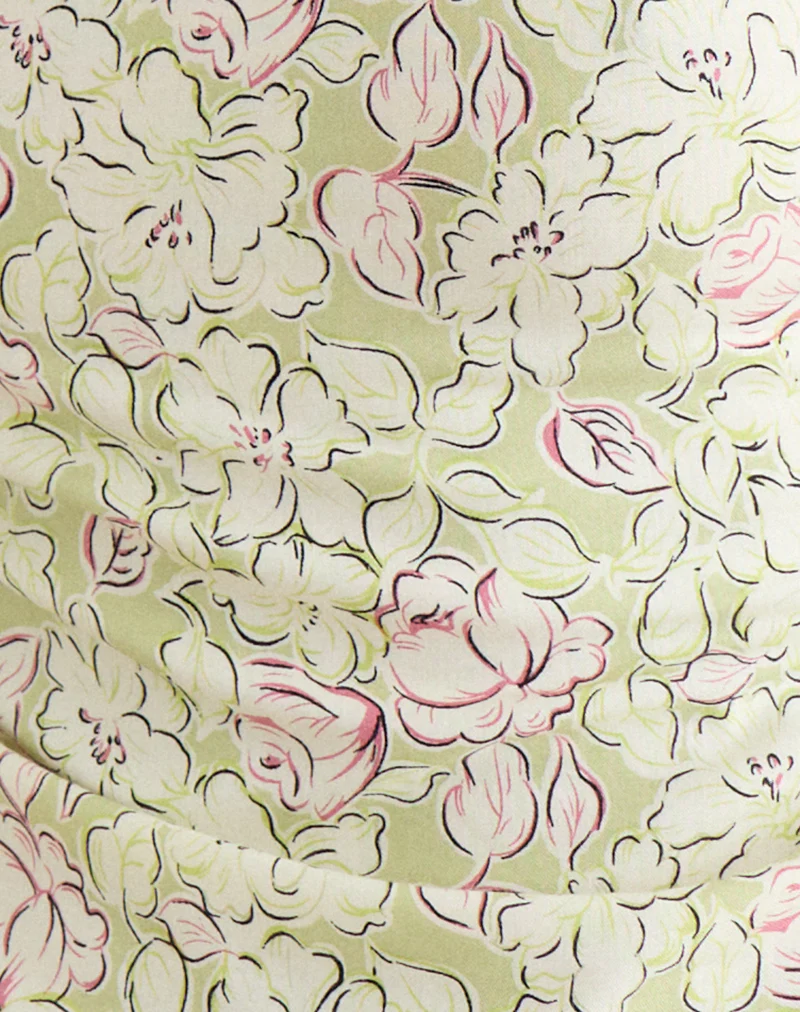 Giulia Knot Halterneck Top in Blooming Lily Green - Image 5