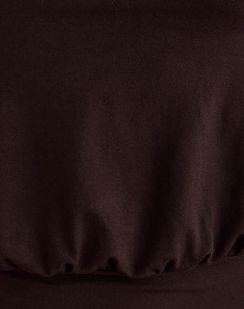 Giunea Knot Halter Top in Bitter Chocolate - Image 6